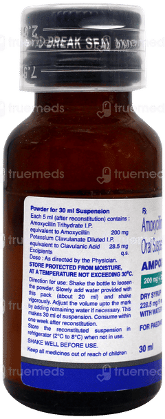 Ampoxin Cv 200Mg + 28.5Mg Dry Syrup 30Ml Ampoxin Cv 200Mg + 28.5Mg Dry Syrup 30Ml