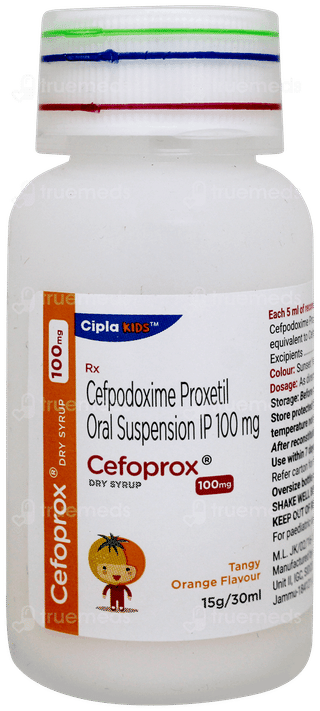 Cefoprox 100mg Tangy Orange Flavour Dry Syrup 30ml