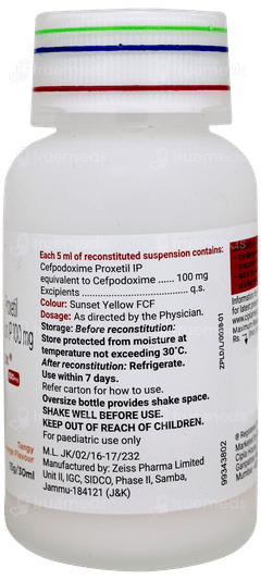 Cefoprox 100mg Tangy Orange Flavour Dry Syrup 30ml Cefoprox 100mg Tangy Orange Flavour Dry Syrup 30ml