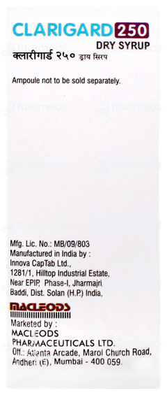 Clarigard 250 Banana Flavour Dry Syrup 30ml