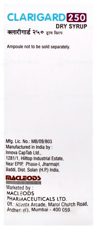 Clarigard 250 Banana Flavour Dry Syrup 30ml