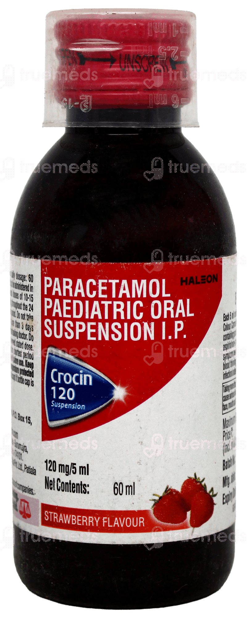 Crocin 120 Strawberry Flavour Suspension 60Ml