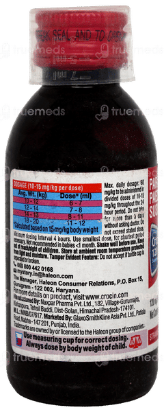 Crocin 120 Strawberry Flavour Suspension 60Ml