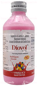 Diovol Bubble Gum Flavour Sugar Free Solution 170 ML