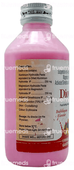 Diovol Bubblegum Flavour Sugar Free Solution 170ml