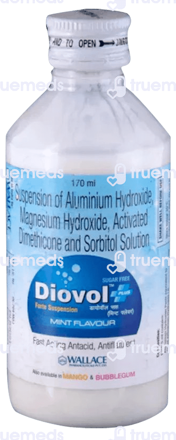 Diovol Plus Mint 25025050 Mg Suspension 170 Ml - Uses, Side Effects ...