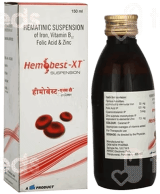 Hemobest Xt 100 Mg/15Mcg/1.5Mg Suspension 150 Ml