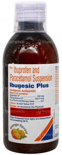 Ibugesic Plus Orange Flavour Suspension 100Ml
