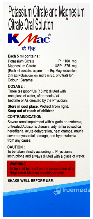 K Mac Mixed Fruit Flavour Sugar Free Solution 200ml