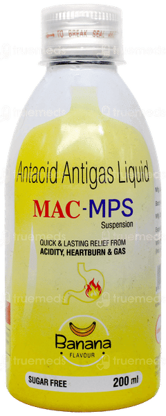 Mac Mps Banana Flavour Sugar Free Suspension 200Ml Mac Mps Banana Flavour Sugar Free Suspension 200Ml