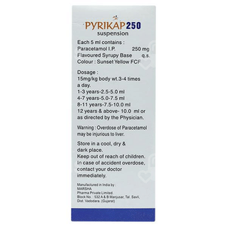 Pyrikap 250 Mg Suspension 60 Ml