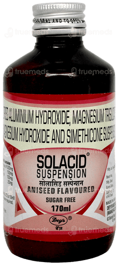 Solacid Aniseed Flavour Sugar Free Suspension 170Ml