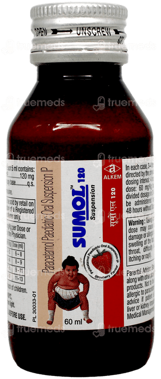 Sumol 120 Strawberry Flavour Suspension 60Ml
