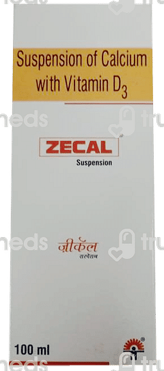 Zecal 250 Mg/125 IU Suspension 100 ML