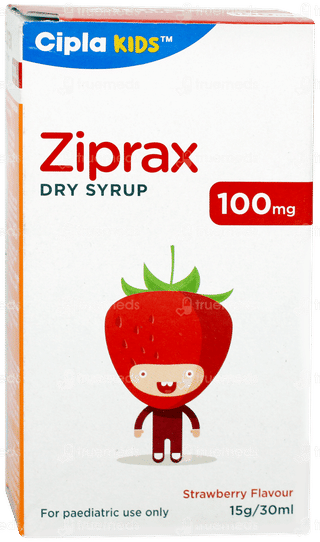 Ziprax 100mg Strawberry Flavour Dry Syrup 30ml
