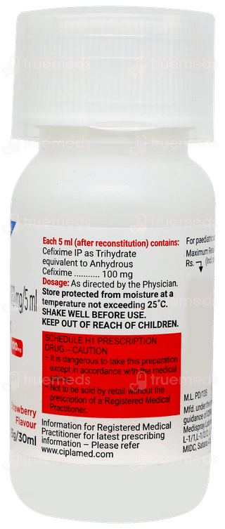 Ziprax 100mg Strawberry Flavour Dry Syrup 30ml