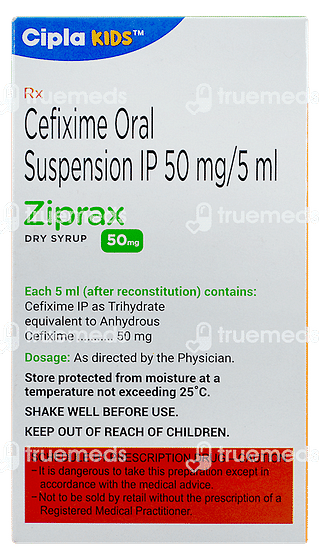 Ziprax 50 MG Strawberry Dry Syrup 30 ML