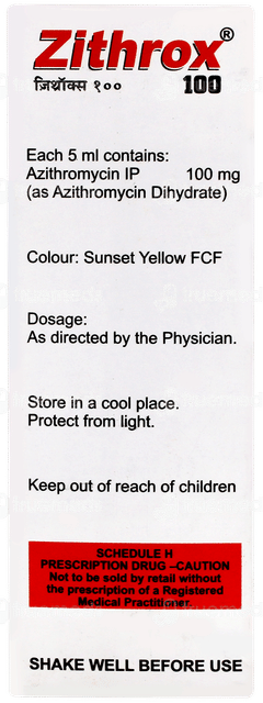 Zithrox 100 Readyuse Suspension 15ml