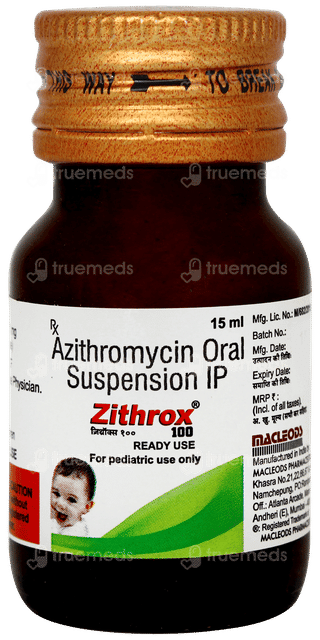 Zithrox 100 Readyuse Suspension 15ml