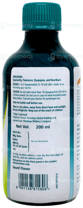 Himalaya Himcocid Saunf Flavor Sugar Free Suspension 200ml