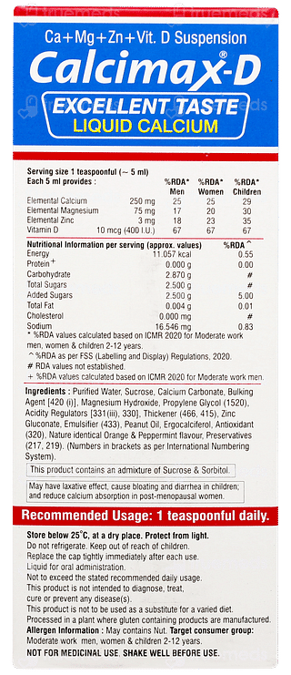Calcimax D Suspension 200ml