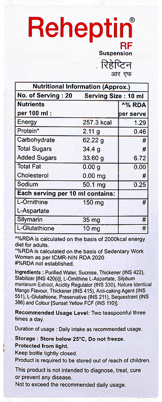 Reheptin Rf Mango Flavour Suspension 200ml