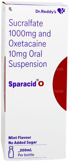 Sparacid O Mint Flavour No Added Sugar Suspension 200ml Sparacid O Mint Flavour No Added Sugar Suspension 200ml
