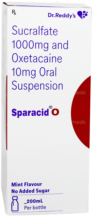 Sparacid O Mint Flavour No Added Sugar Suspension 200ml