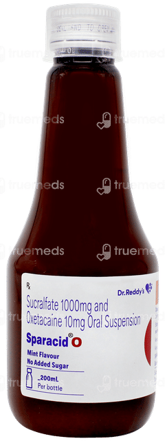Sparacid O Mint Flavour No Added Sugar Suspension 200ml Sparacid O Mint Flavour No Added Sugar Suspension 200ml
