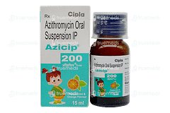 Azicip 200 Peppermint And Orange Flavour Suspension 15ml