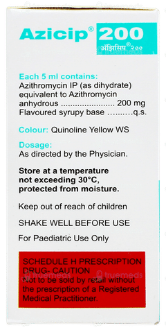 Azicip 200 Peppermint & Orange Flavour Suspension 15ml Azicip 200 Peppermint & Orange Flavour Suspension 15ml