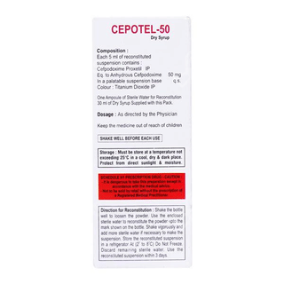 Cepotel 50 Mg Suspension 30 Ml