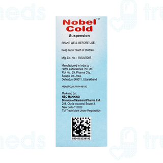 Nobel Cold Orange Flavour Suspension 60ml