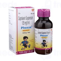 Phexin Redisyp 125mg Pineapple Flavour Suspension 60ml