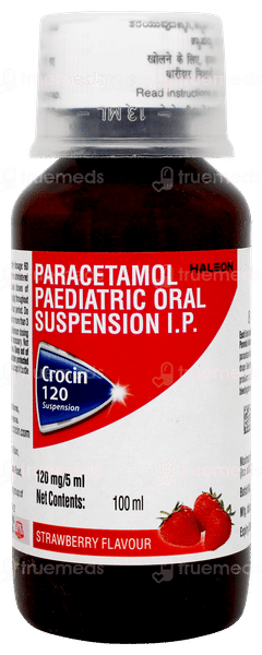 Crocin 120 Strawberry Flavour Suspension 100ml Crocin 120 Strawberry Flavour Suspension 100ml