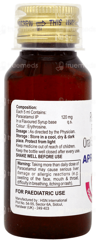Apramol 120 Strawberry Flavour Suspension 60ml