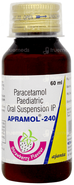 Apramol 240 Strawberry Flavour Suspension 60ml Apramol 240 Strawberry Flavour Suspension 60ml