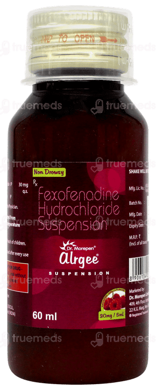 Alrgee Raspberry Vanilla Flavour Suspension 60ml