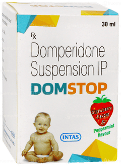 Domstop Strawberry And Peppermint Flavour Suspension 30ml Domstop Strawberry And Peppermint Flavour Suspension 30ml