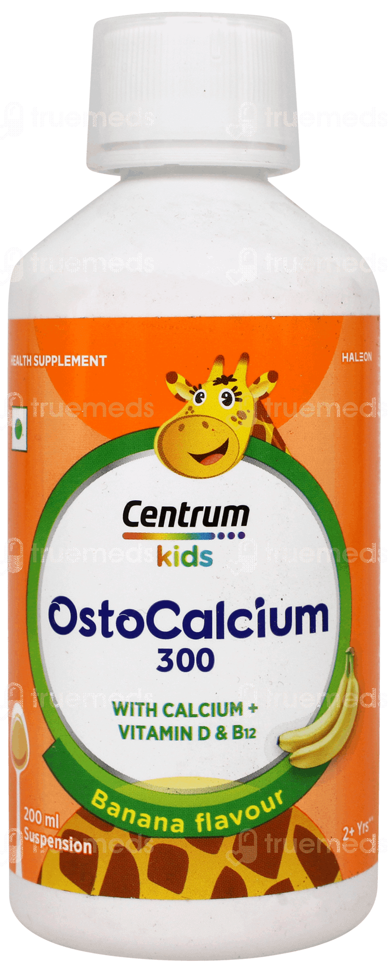Centrum Kids Ostocalcium 300 2+ Yrs Banana Flavour Suspension 200Ml