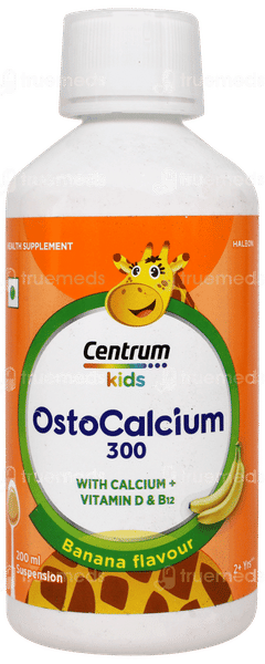 Centrum Kids Ostocalcium 300 2+ Yrs Banana Flavour Suspension 200ml Centrum Kids Ostocalcium 300 2+ Yrs Banana Flavour Suspension 200ml