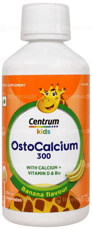 Centrum Kids Ostocalcium 300 2+ Yrs Banana Flavour Suspension 200ml