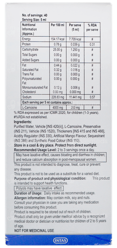 Cogvin Ds Mango Flavour No Added Sugar Syrup 200ml