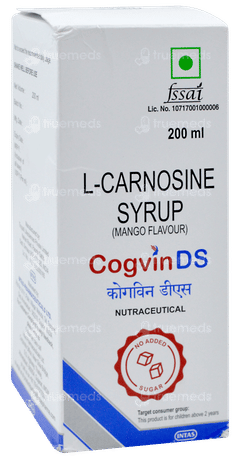 Cogvin Ds Mango Flavour No Added Sugar Syrup 200ml