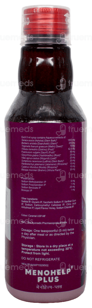 Menohelp Plus Sugar Free Syrup 200 Ml - Uses, Side Effects, Dosage ...
