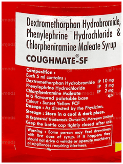 Coughmate Sf Syrup 100Ml