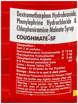Coughmate Sf Syrup 100Ml