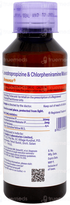 Reswas Sugar Free Syrup 120ml