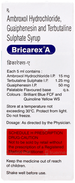 Bricarex A No Added Sugar Syrup 100ml
