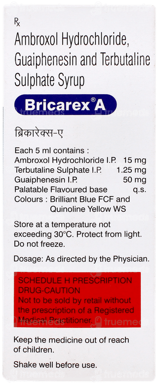 Bricarex A No Added Sugar Syrup 100ml